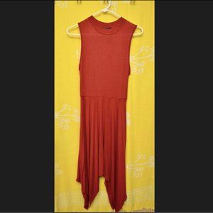 Maroon Short Sleeved Dress